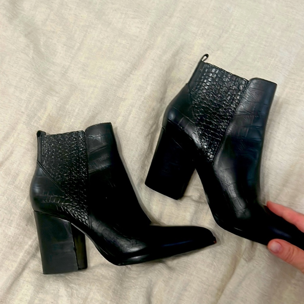 Marc Fisher embossed bootie